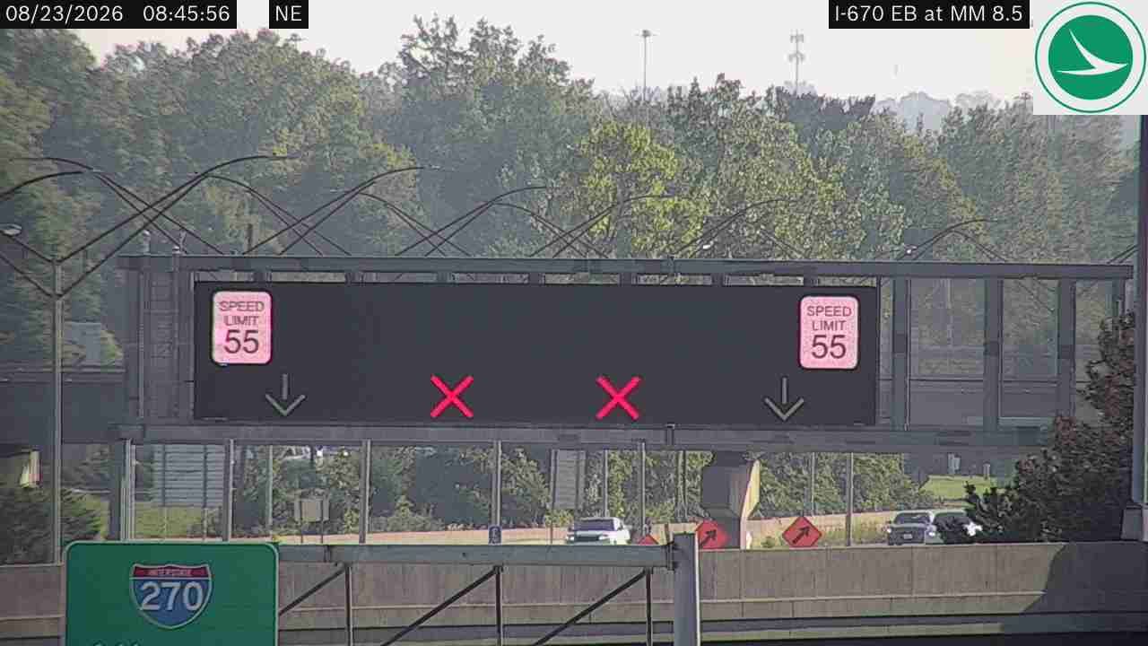 Traffic Cam East Columbus: I-670 EB at MM 8.5, Cassady Ave