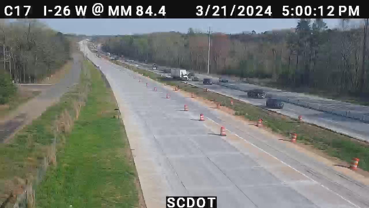 Traffic Cam Kibler: I-26 E @ MM 84.4