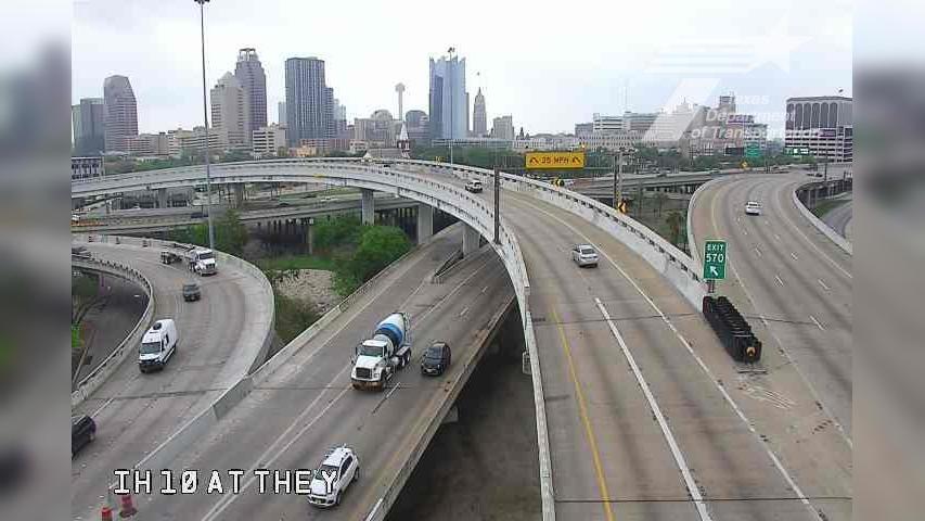 Traffic Cam San Antonio › East: IH 10 at The Y