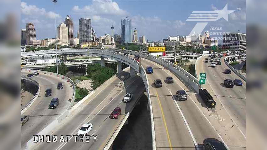 Traffic Cam San Antonio › East: IH 10 at The Y