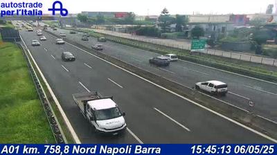 Preview delle webcam di Municipalita 6: A01 km. 758,8 Nord Napoli Barra