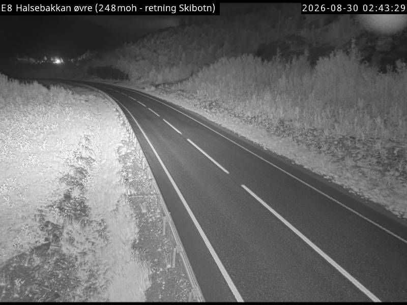 Traffic Cam Storfjord: E8 Halsebakkan øvre (Skibotn)