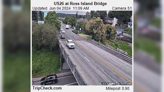 Traffic Cam Portland: US 26 at Ross Island Bridge