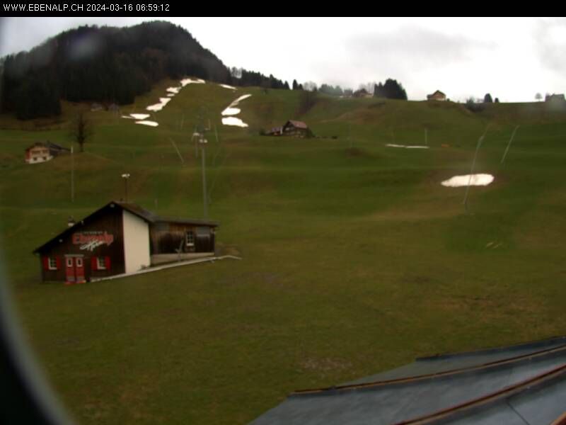 Traffic Cam Schwende › South-West: Ebenalp Webcam Skilift Horn