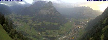 Ennenda: Blick von Bergstation Aeugstenbahn ins Glarnerland