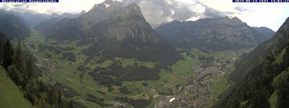 Ennenda: Blick von Bergstation Aeugstenbahn ins Glarnerland