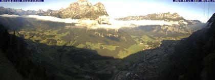 Ennenda: Blick von Bergstation Aeugstenbahn ins Glarnerland