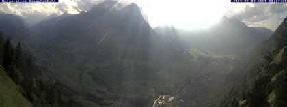 Ennenda: Blick von Bergstation Aeugstenbahn ins Glarnerland