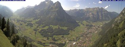 Ennenda: Blick von Bergstation Aeugstenbahn ins Glarnerland