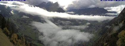 Ennenda: Blick von Bergstation Aeugstenbahn ins Glarnerland