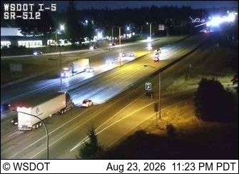 Traffic Cam Lakewood: I-5 at MP 127.5: SB/SR 512 Interchange