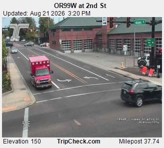 Traffic Cam McMinnville: ORE99W at 2nd St
