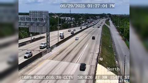 Traffic Cam Miami Lakes: SR-826 AT NW 154TH ST