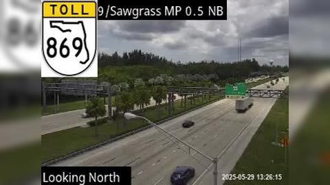 Traffic Cam Sunrise: Sawgrass Expwy MM 0.5 at I-75/ I-595