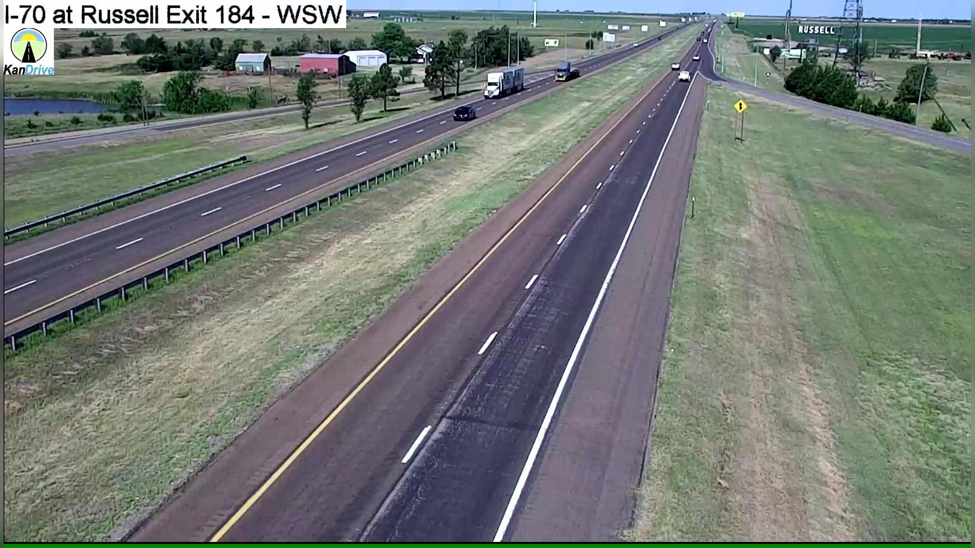 Traffic Cam Russell: I-70 at - Exit 184