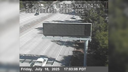 Traffic Cam Palomar Park › South: TV447 -- I-280 : NOF BLACK MOUNTAIN RD