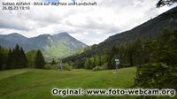 Rottach-Egern: Sutten Abfahrt - Bilck auf die Piste und Landschaft