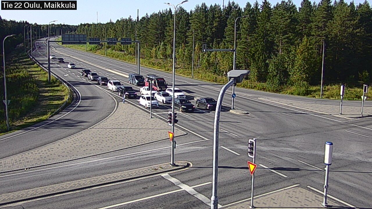 Traffic Cam Oulunsuu: Tie 22 Oulu Maikkula - Ouluun