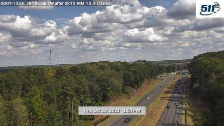 Traffic Cam Athens-Clarke County Unified Government: GDOT-CCTV-SR10-01348-CW-01--1