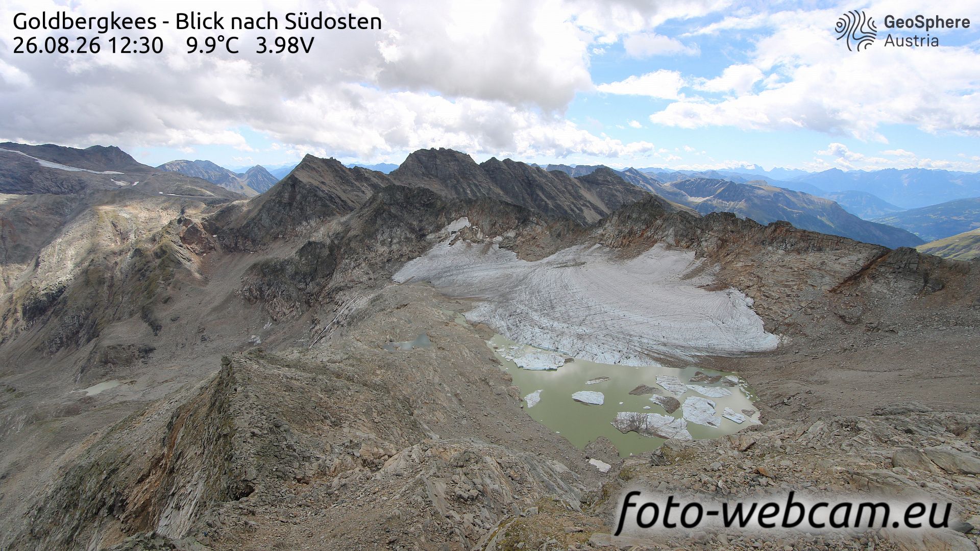 Traffic Cam Schachnern: Goldbergkees - Blick nach Südosten