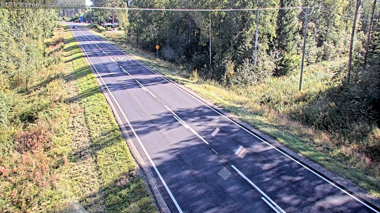 Traffic Cam Kitee: Tie 71 Väärämäki - Puhokselle