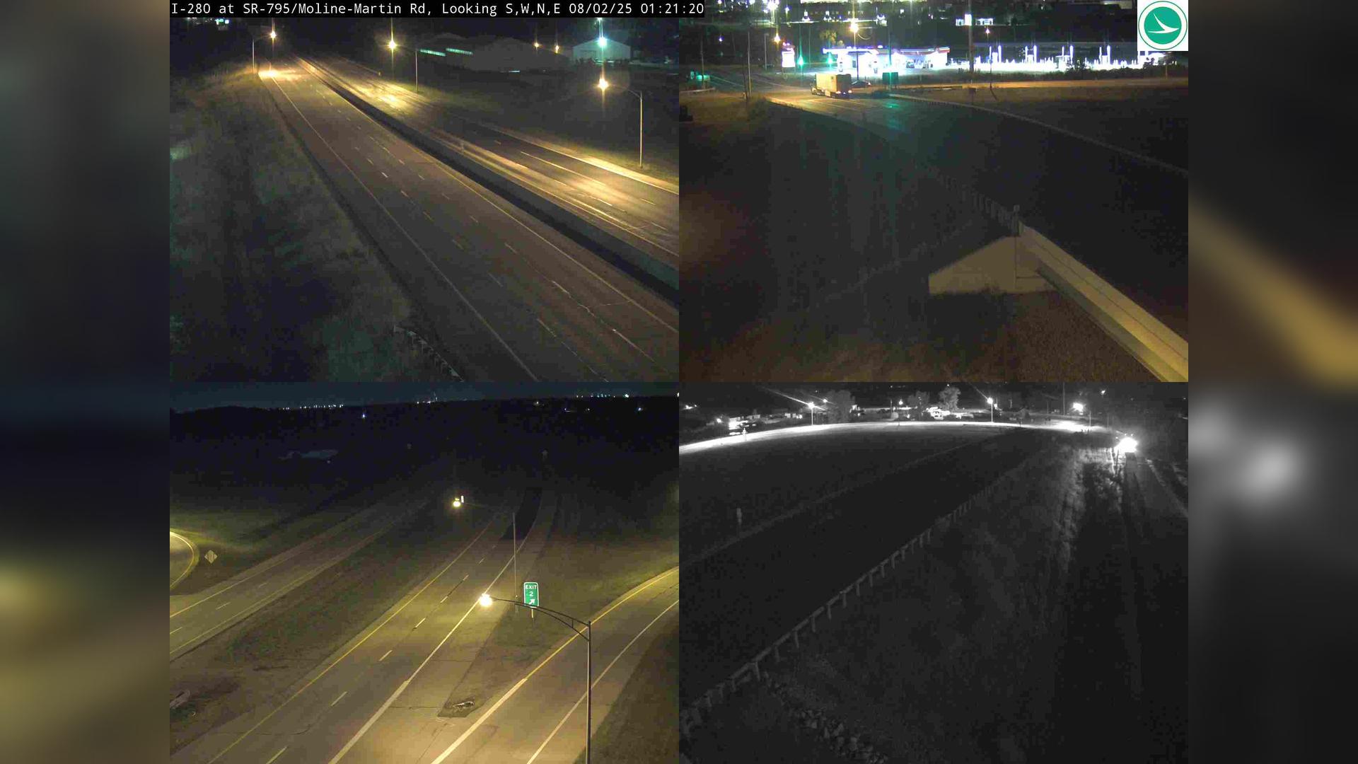 Traffic Cam Lindbergh Heights: I-280 at SR-795/Moline-Martin Rd