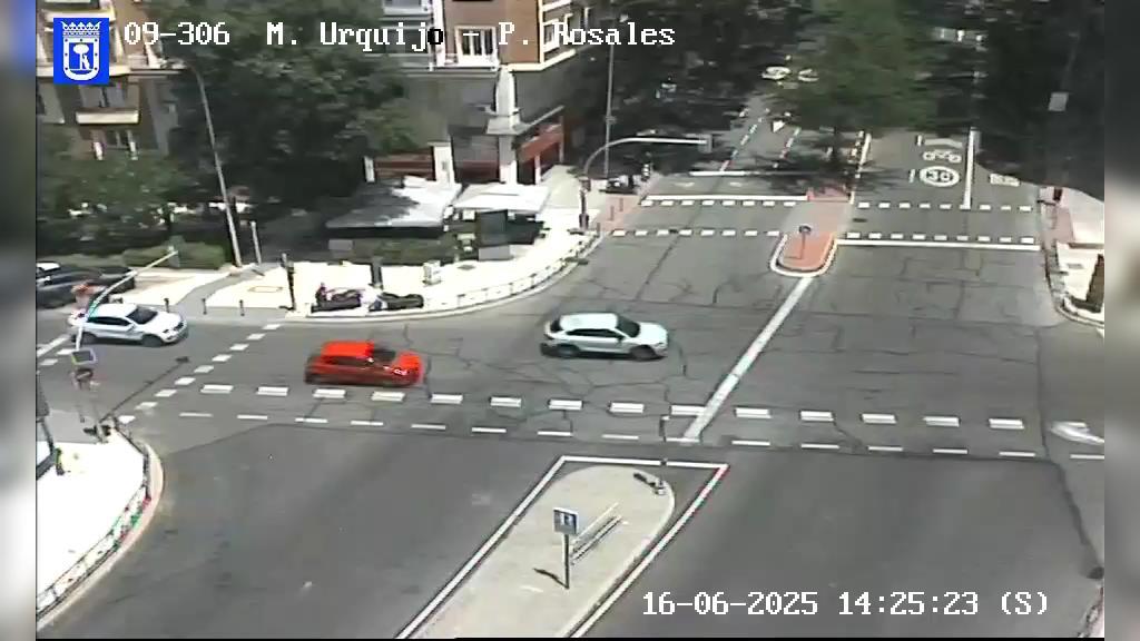 Traffic at Arguelles, Madrid Webcam