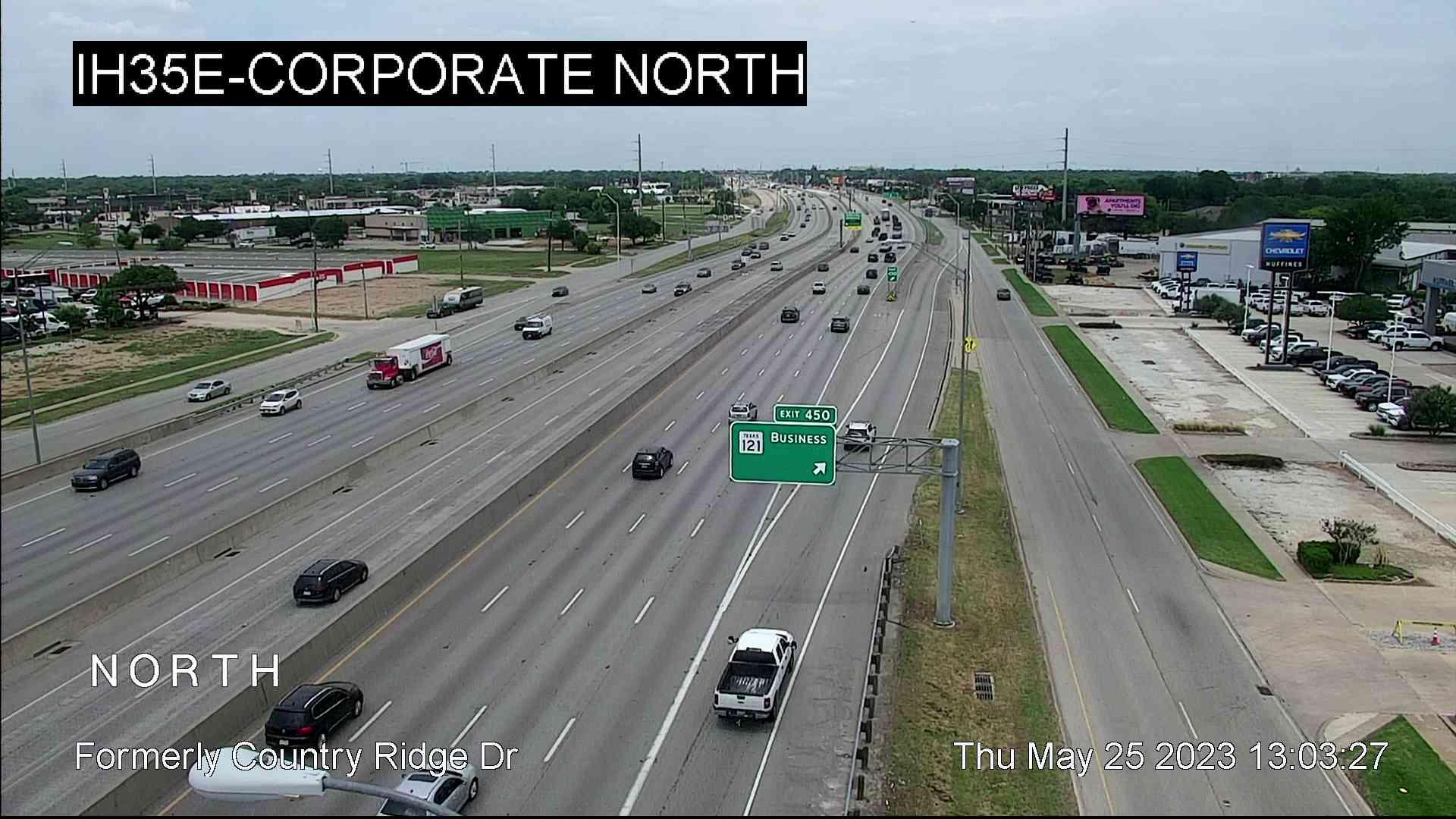 Traffic Cam Lewisville › North: I-35E @ Country Ridge Rd
