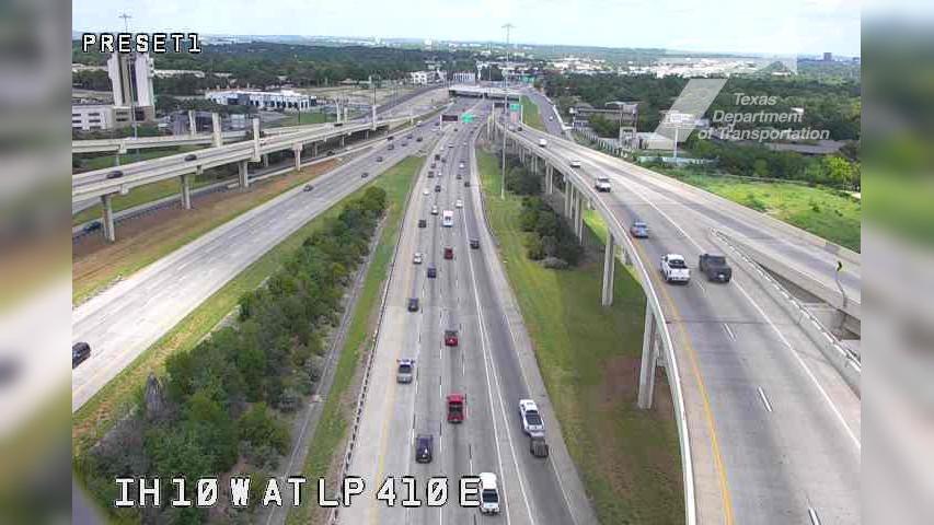 Traffic Cam San Antonio › West: IH 10 West at LP 410 E