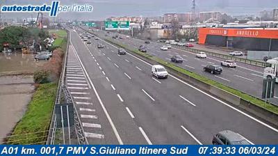 Preview delle webcam di San Giuliano Milanese: A01 km. 001,7 PMV S.Giuliano Itinere Sud