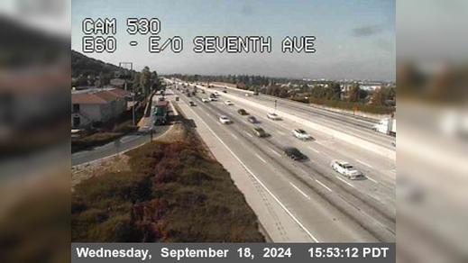 Traffic Cam Hacienda Heights › East: SR-60 : (530) East of Seventh Ave