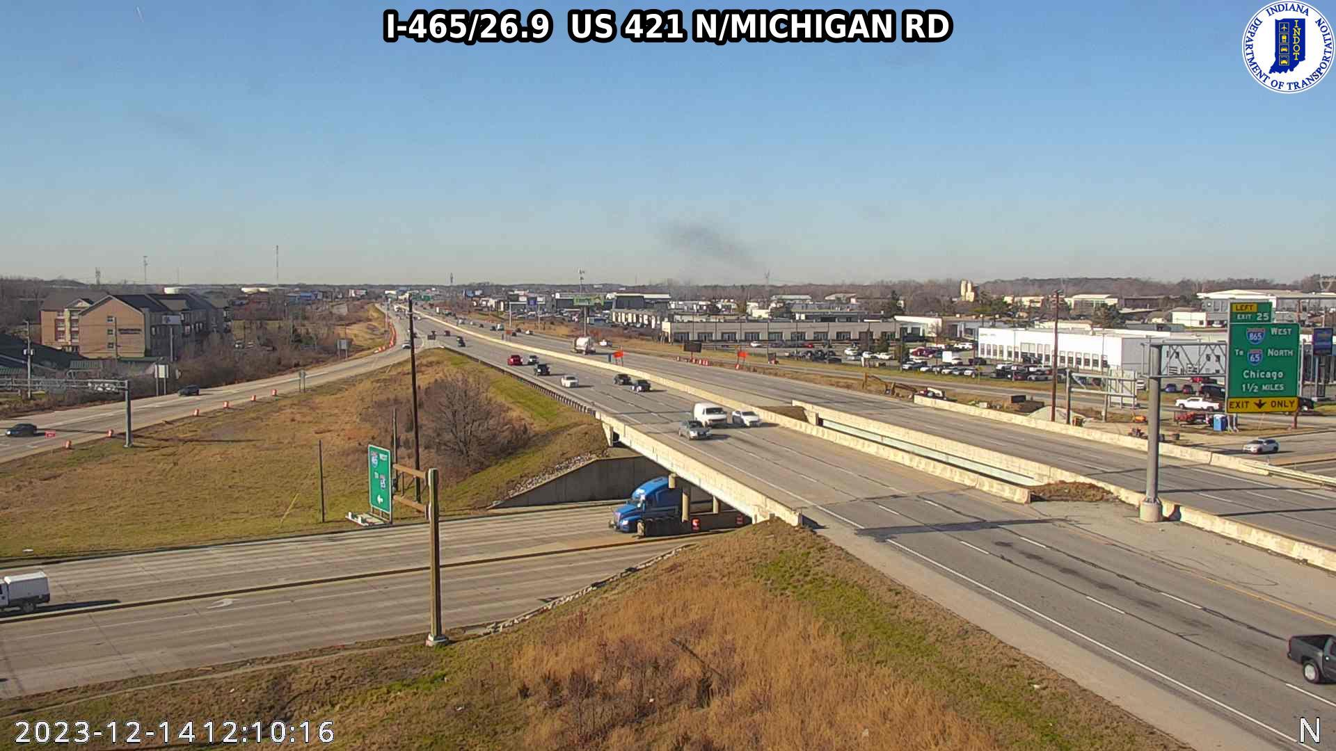 Traffic Cam Indianapolis: I-465: I-465/26.9 US 421 N/MICHIGAN RD