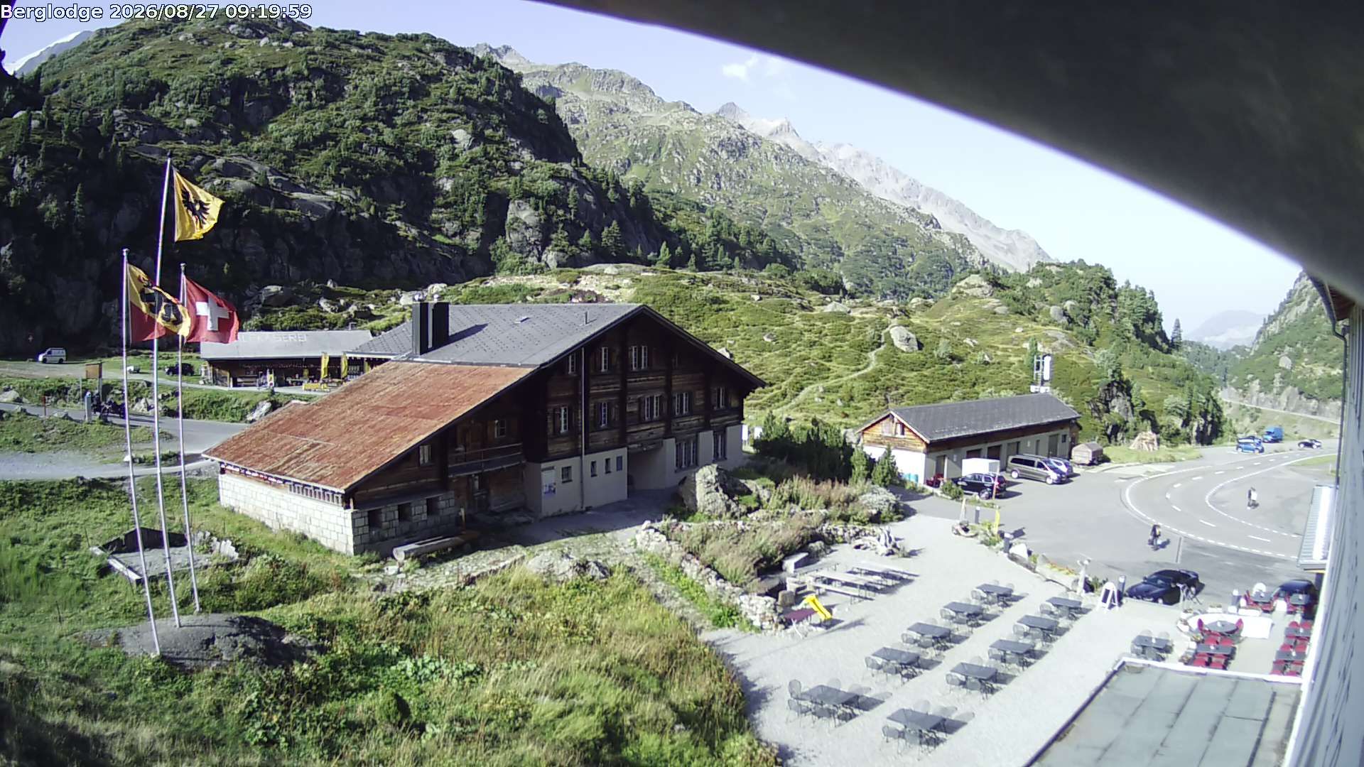 Innertkirchen › Südwesten: Hotel Steingletscher - Blick zur Steinalp Lodge und Giglistock