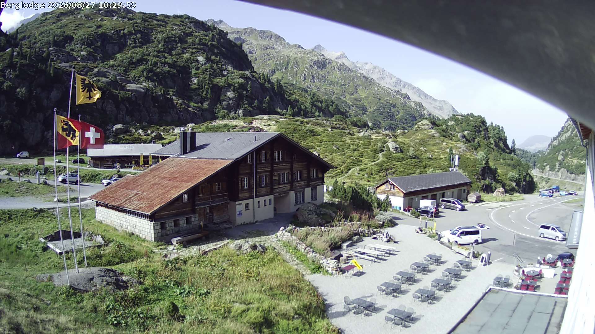 Innertkirchen › Südwesten: Hotel Steingletscher - Blick zur Steinalp Lodge und Giglistock