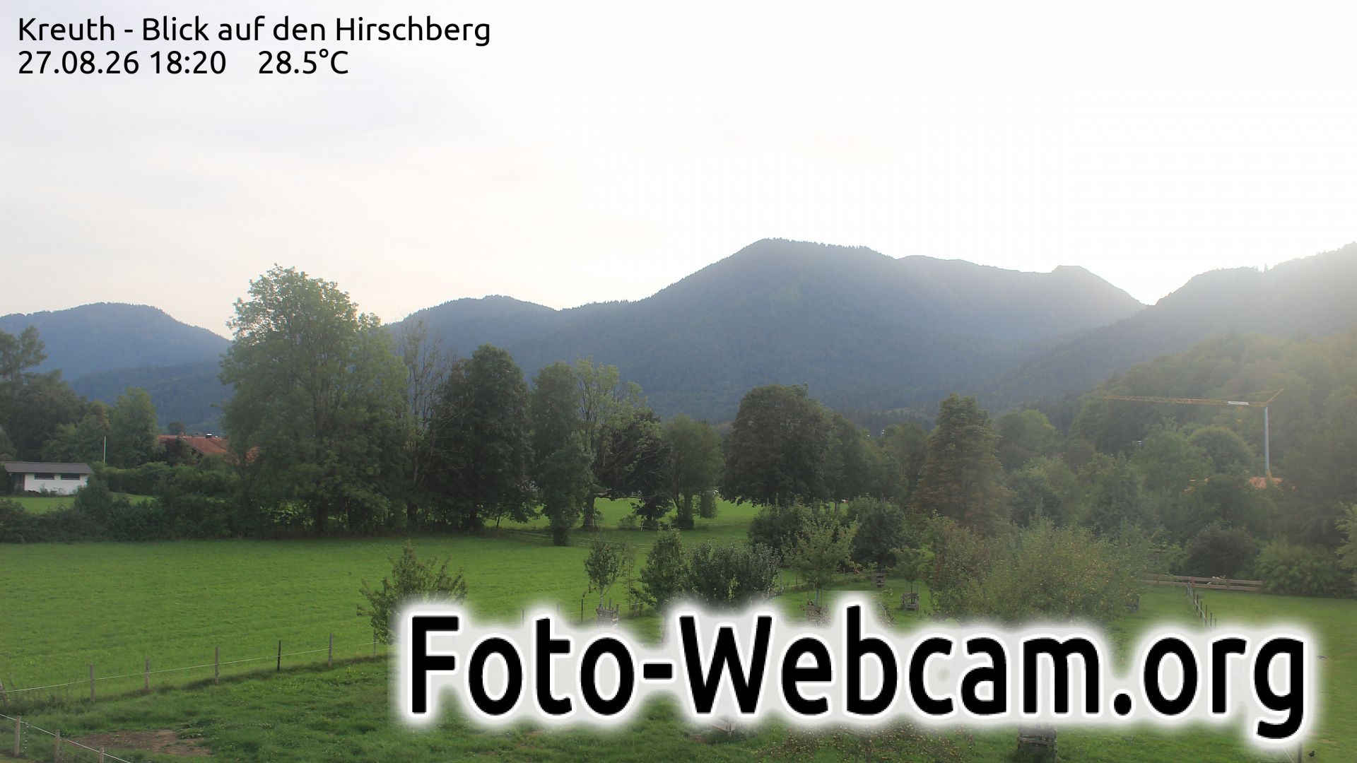 Traffic Cam Kreuth: Blick auf den Hirschberg
