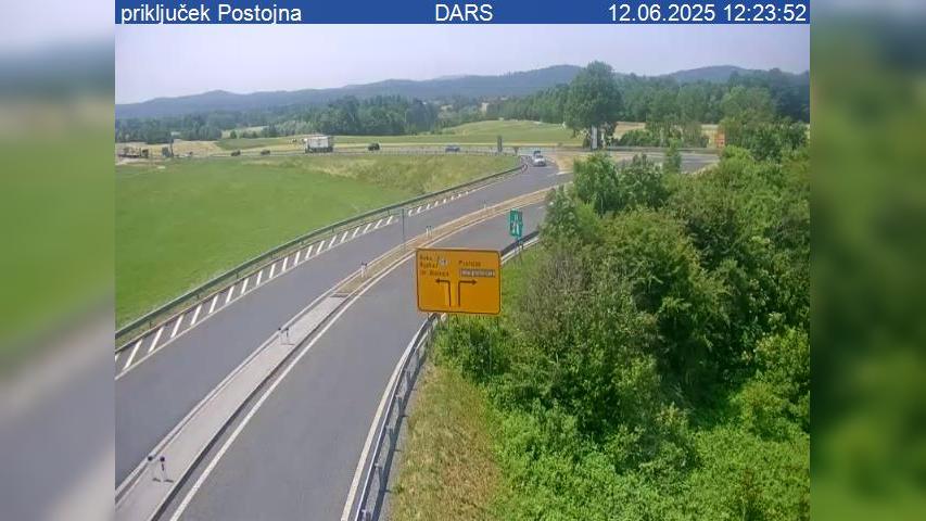 Postojna Traffic: Ljubljana-Koper A1/E61/E70 Webcam