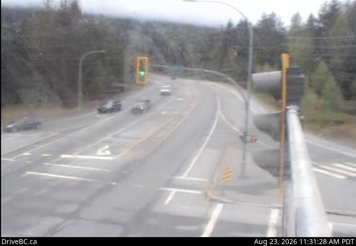 Traffic Cam Marketplace › South: Hwy 99, in Whistler at Lorimer Rd, looking south