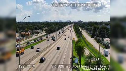 Traffic Cam Miami Gardens: SR-826 at Northwest 57th Avenue