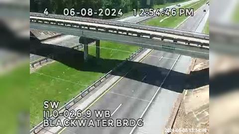 Traffic Cam Ward Basin: I10-MM 026.9WB-Blackwater Brdg