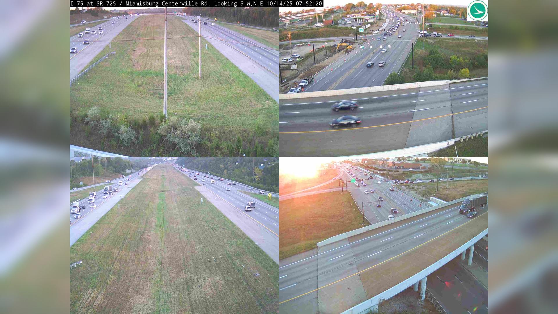 Traffic Cam Miamisburg: I-75 at SR-725 - Centerville Rd