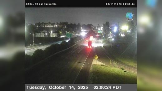 Traffic Cam Marine Corps Base Camp Pendleton › South: C104) SB 5 : Harbor Dr