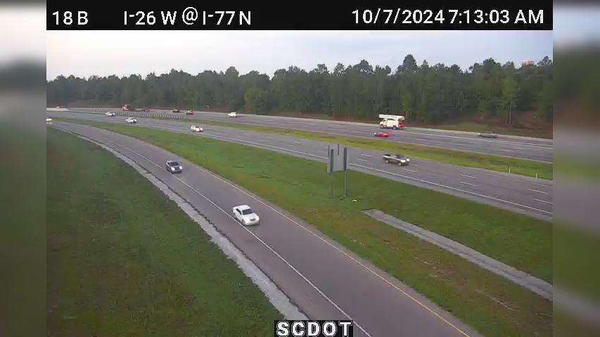 Traffic Cam Cayce: I-26 W @ I-77 N