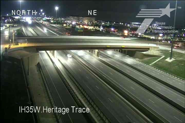 Traffic Cam Fort Worth › North: I-35W @ Heritage Trace