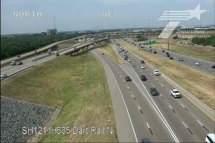 Traffic Cam Grapevine › North: SH 121 @ I-635-Dart Rail