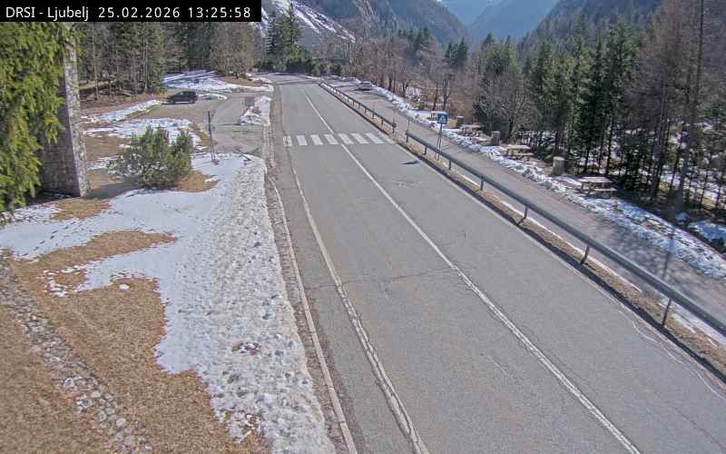 Traffic Cam Podljubelj: G2-101, Ljubelj - Tržič, pred prehodom Ljubelj