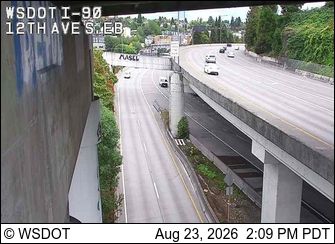 Traffic Cam Seattle: I-90 at MP 2.7: 12th Ave S, EB