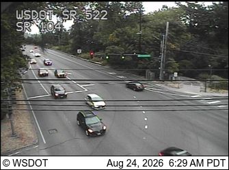 Traffic Cam Lake Forest Park: SR 522 at MP 5.8: Ballinger Way (SR 104)