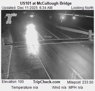 Traffic Cam Glasgow: US101 at McCullough Bridge