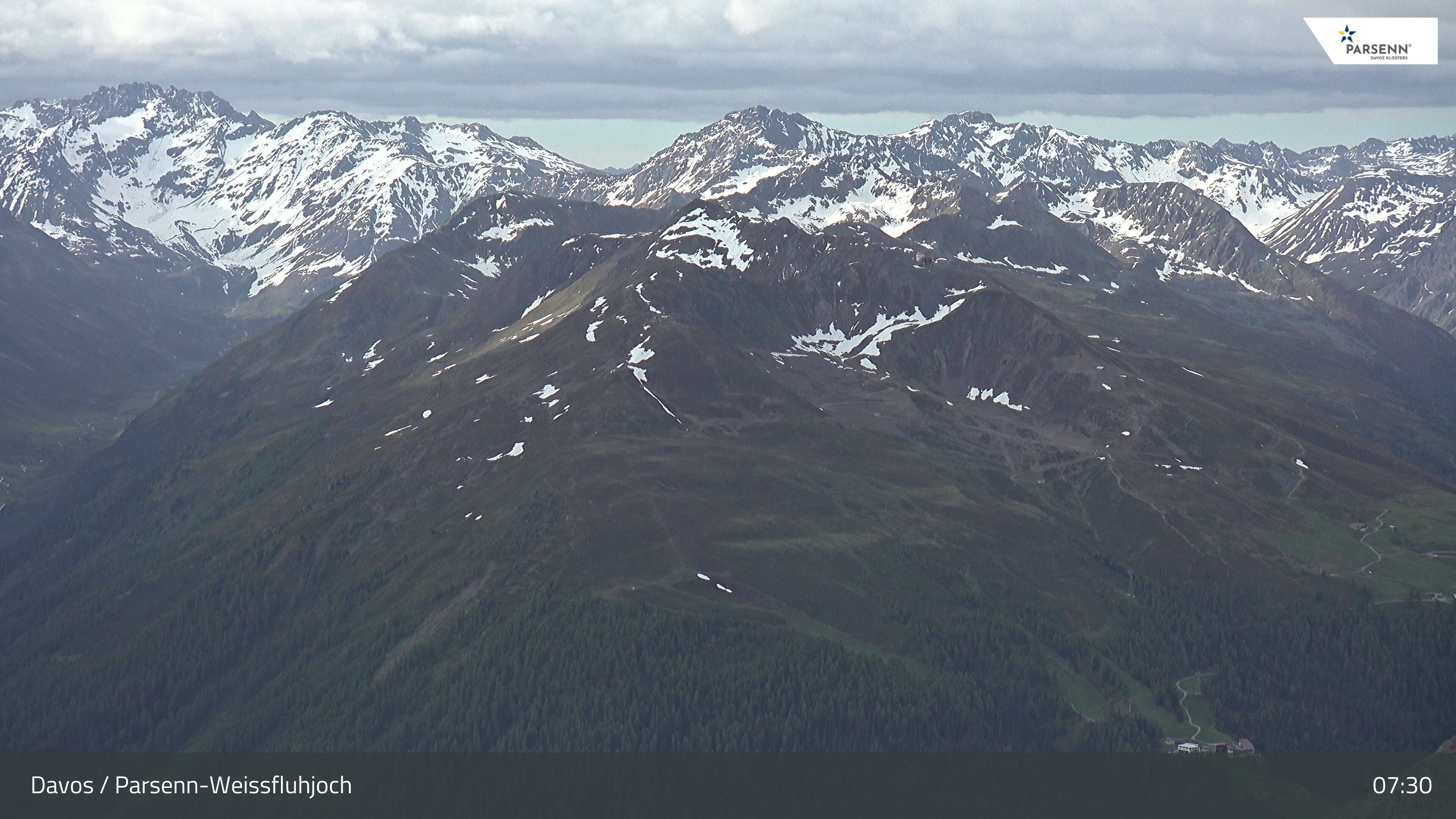Davos: Dorf - Weissfluhjoch, Blick Jakobshorn
