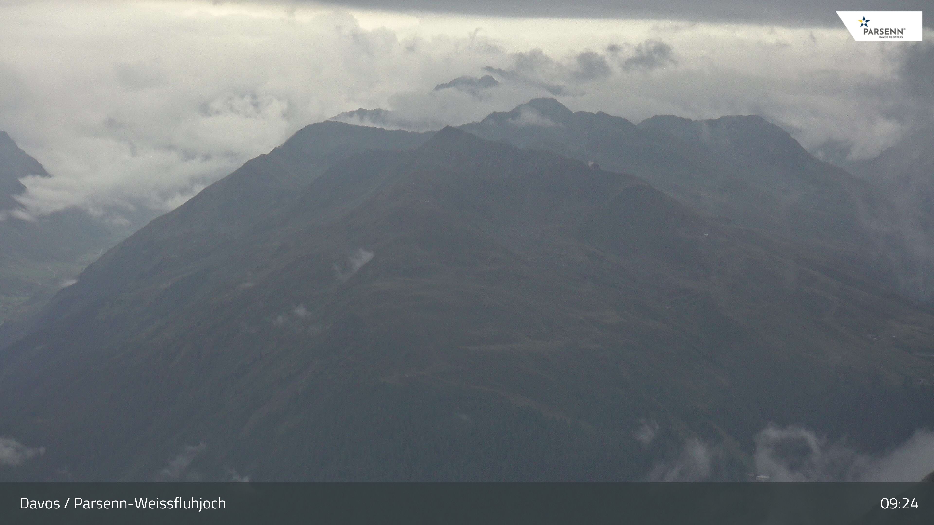 Davos: Dorf - Weissfluhjoch, Blick Jakobshorn